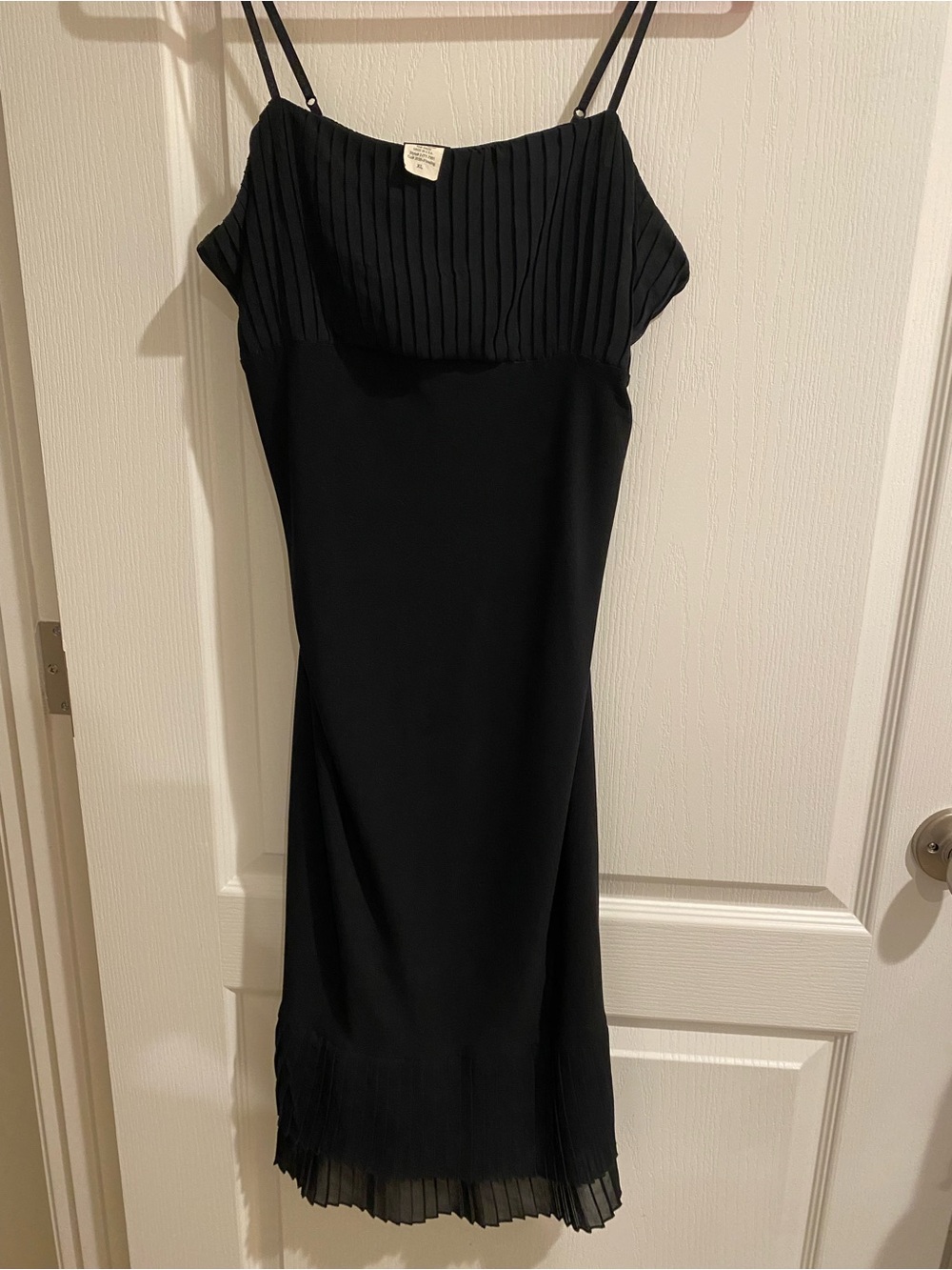 Studio Y Black Pleated Slip Dress